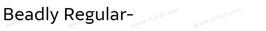 Beadly Regular字体转换